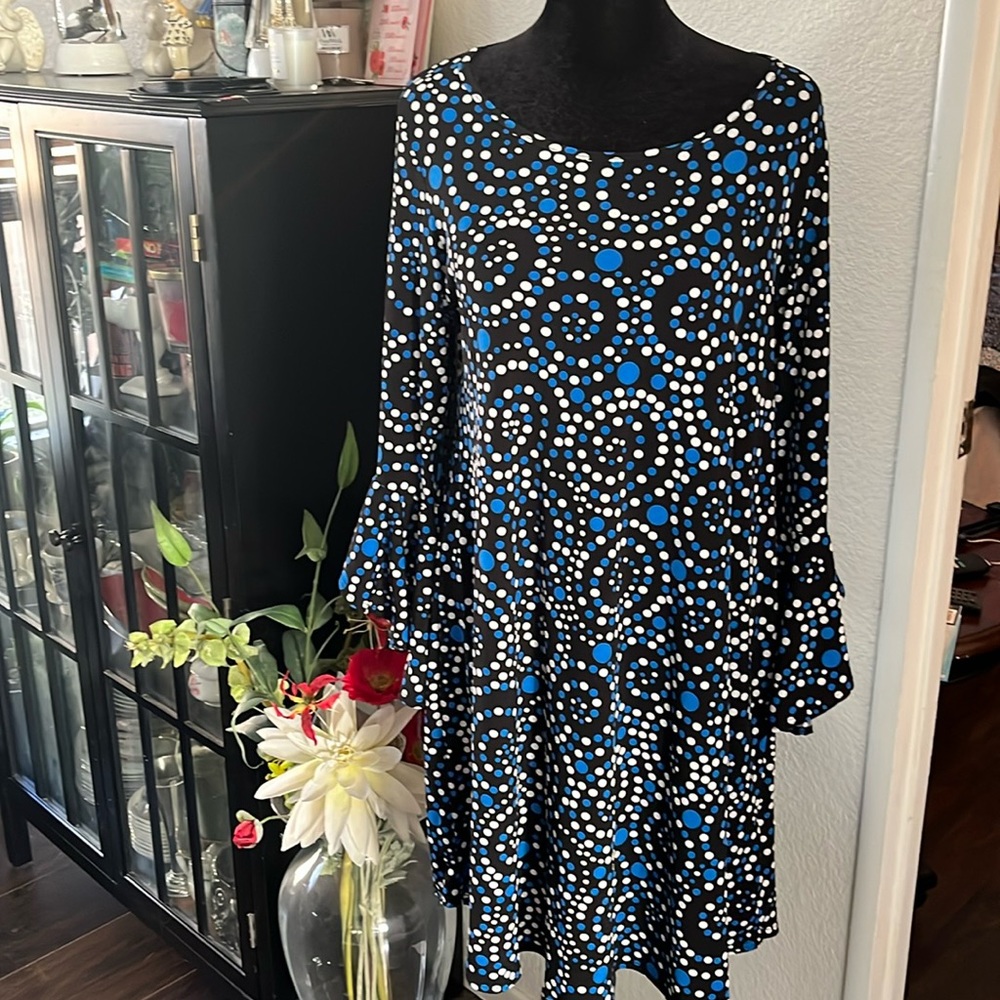 Amana polkadot, sundress, throw on and go beautiful bell sleeves